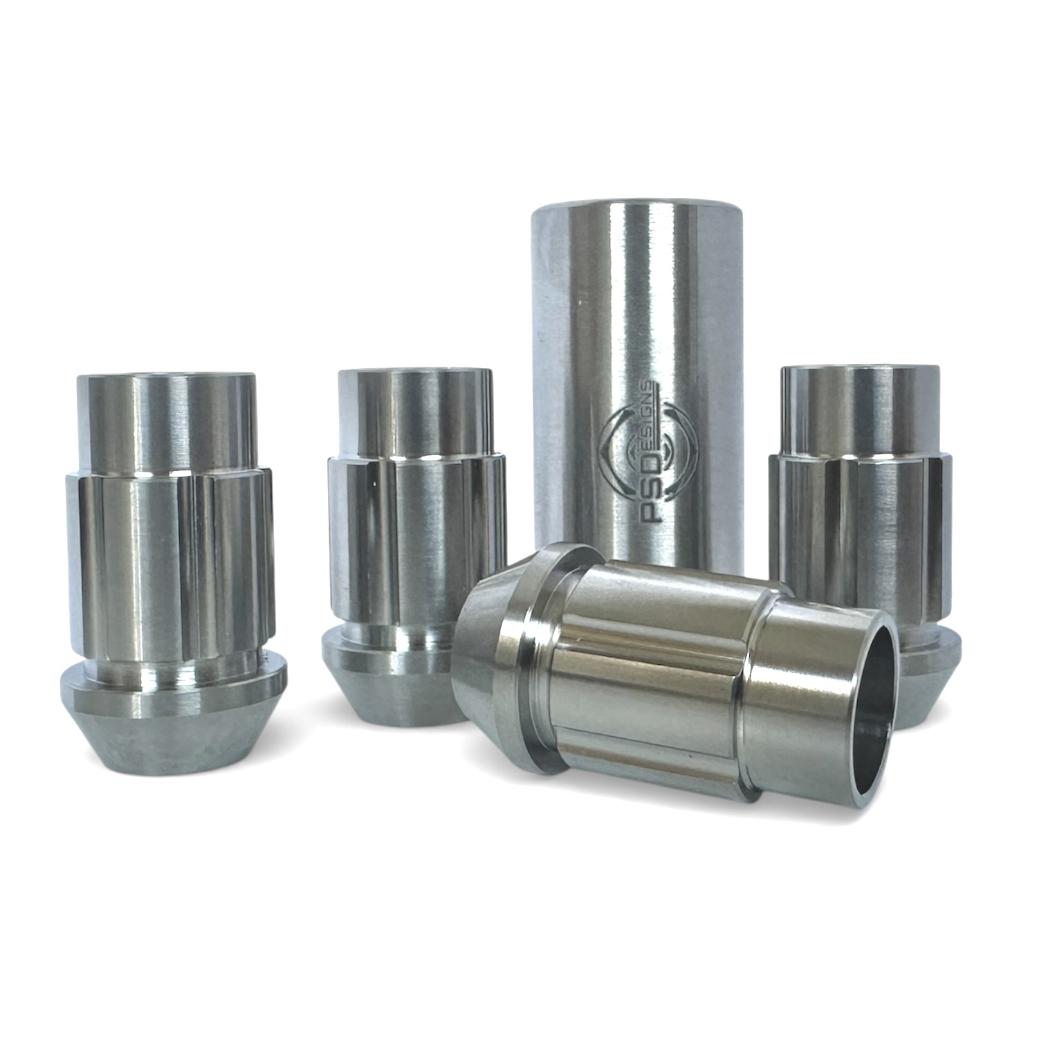 PSDesigns Raw Titanium Extended Locking Wheel Nuts (M14x1.5mm) - Image 2