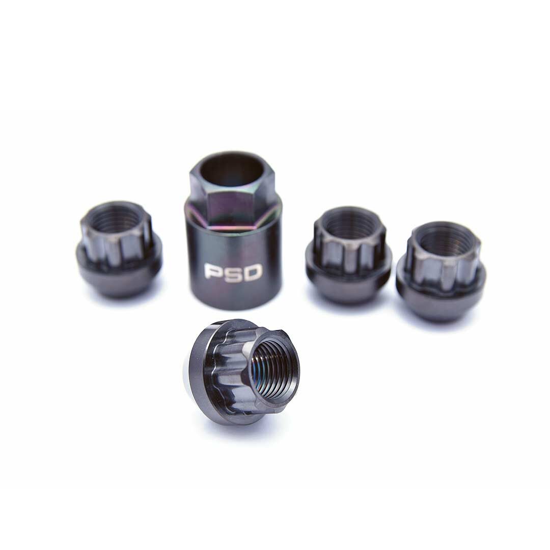 PSDesigns Black-Line Titanium Locking Wheel Nuts (M14x1.5mm)